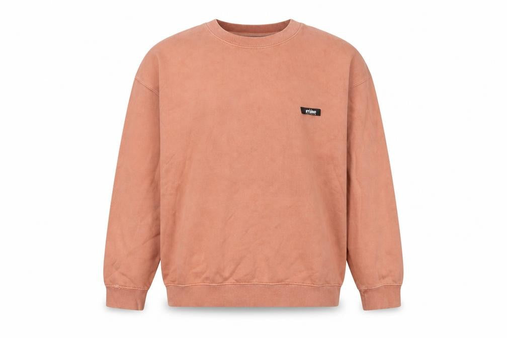 Front view of PRETTYLITTLETHING women’s pink cotton pullover sweatshirt, size S, pullover