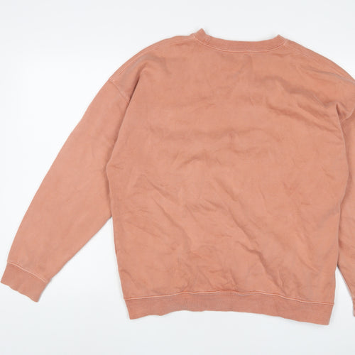 PRETTYLITTLETHING Womens Pink Cotton Pullover Sweatshirt Size S Pullover