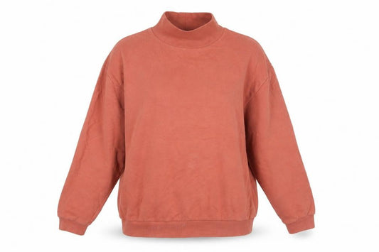 Front view of ASOS women’s pink cotton pullover sweatshirt, size S, pullover