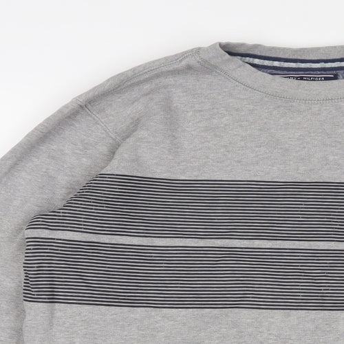Tommy Hilfiger Mens Grey Cotton Pullover Sweatshirt Size S