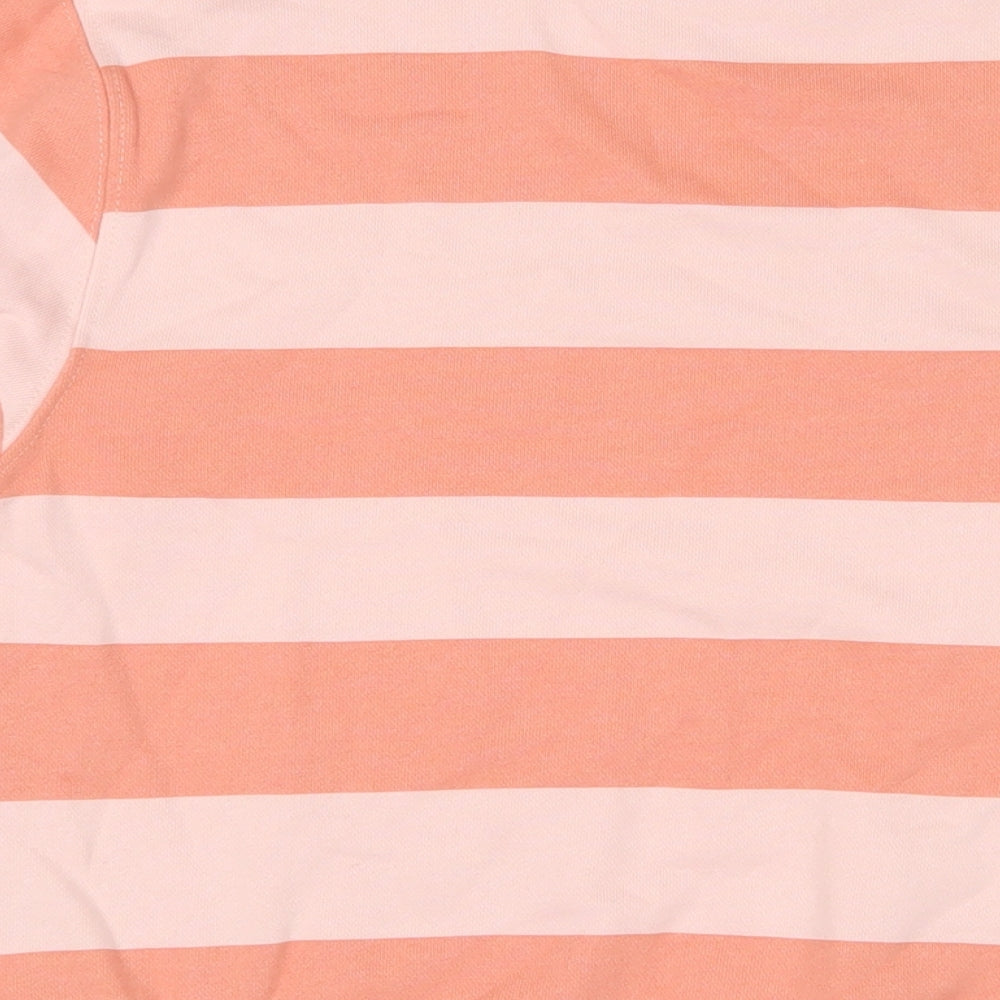 Zara Girls Pink Striped Cotton Pullover Sweatshirt Size 11-12 Years Pullover