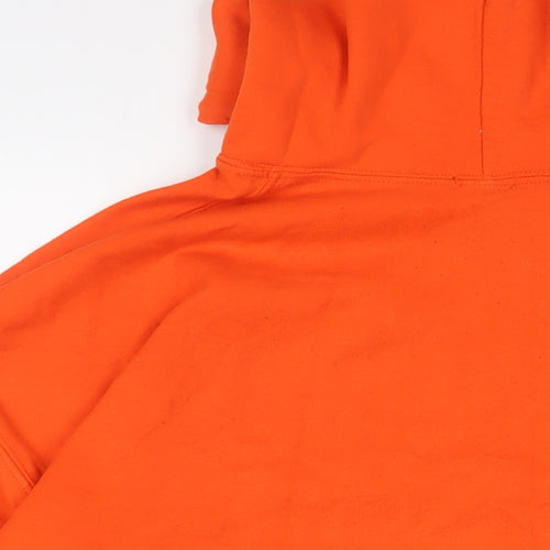 River Island Mens Orange Cotton Pullover Hoodie Size 2XL