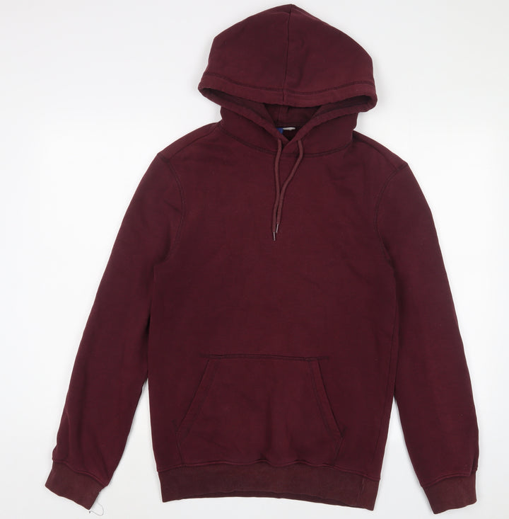 H&M Mens Purple Cotton Pullover Hoodie Size S