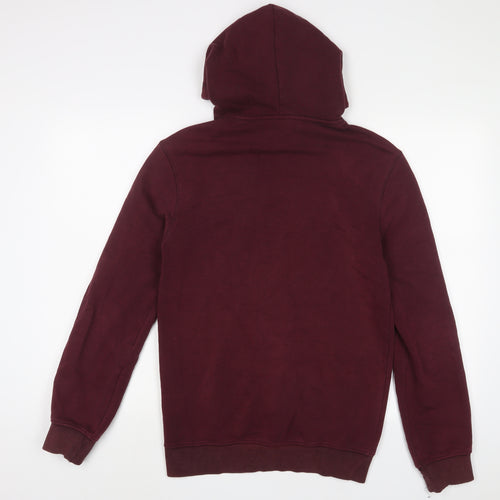 H&M Mens Purple Cotton Pullover Hoodie Size S