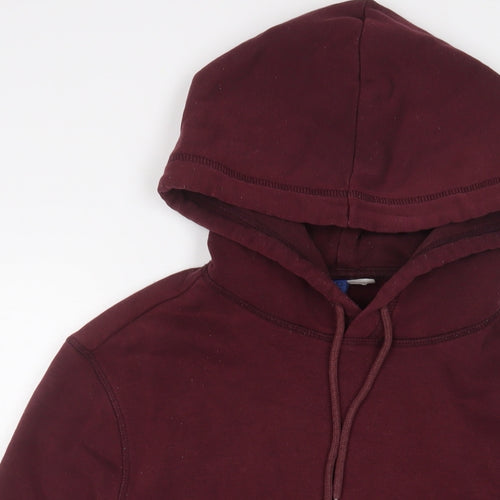H&M Mens Purple Cotton Pullover Hoodie Size S