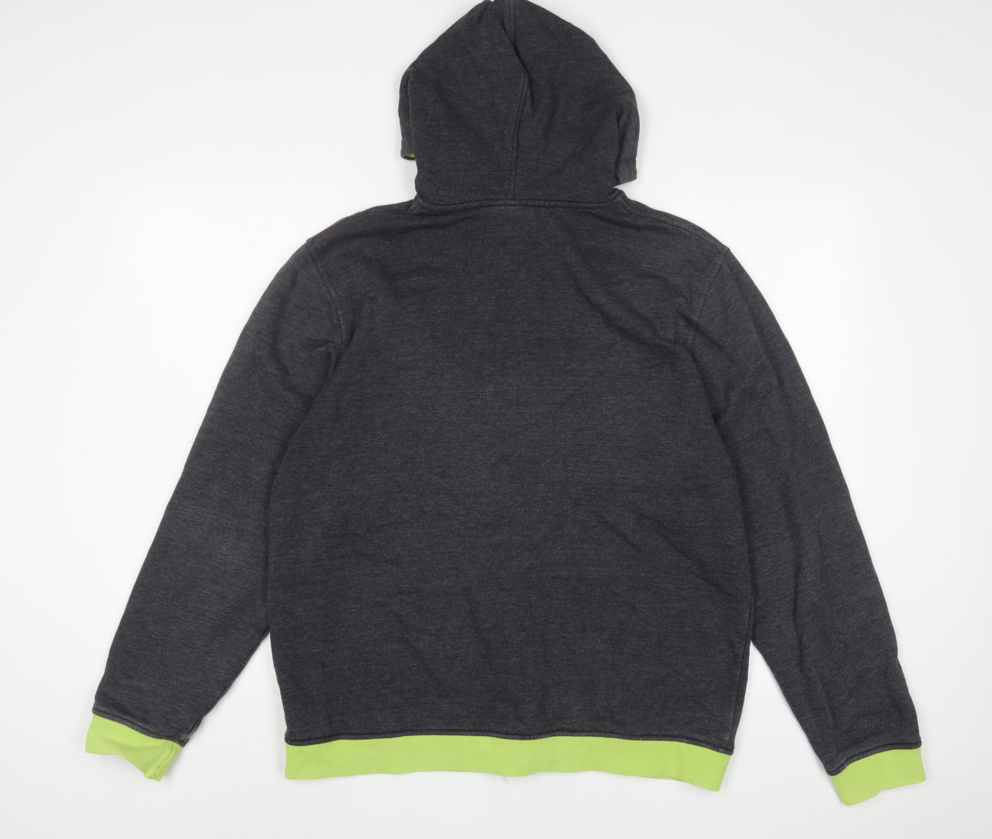 Billabong Mens Grey Cotton Full Zip Hoodie Size M - Logo, Embroidered