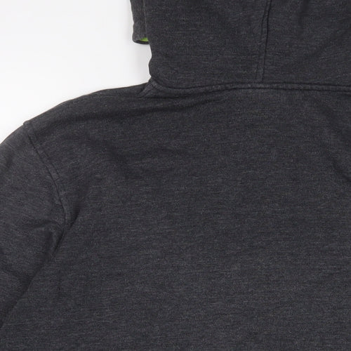 Billabong Mens Grey Cotton Full Zip Hoodie Size M - Logo, Embroidered