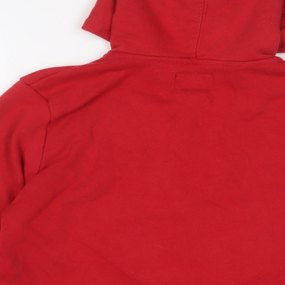 Converse Boys Red Cotton Full Zip Hoodie Size 12-13 Years Pullover