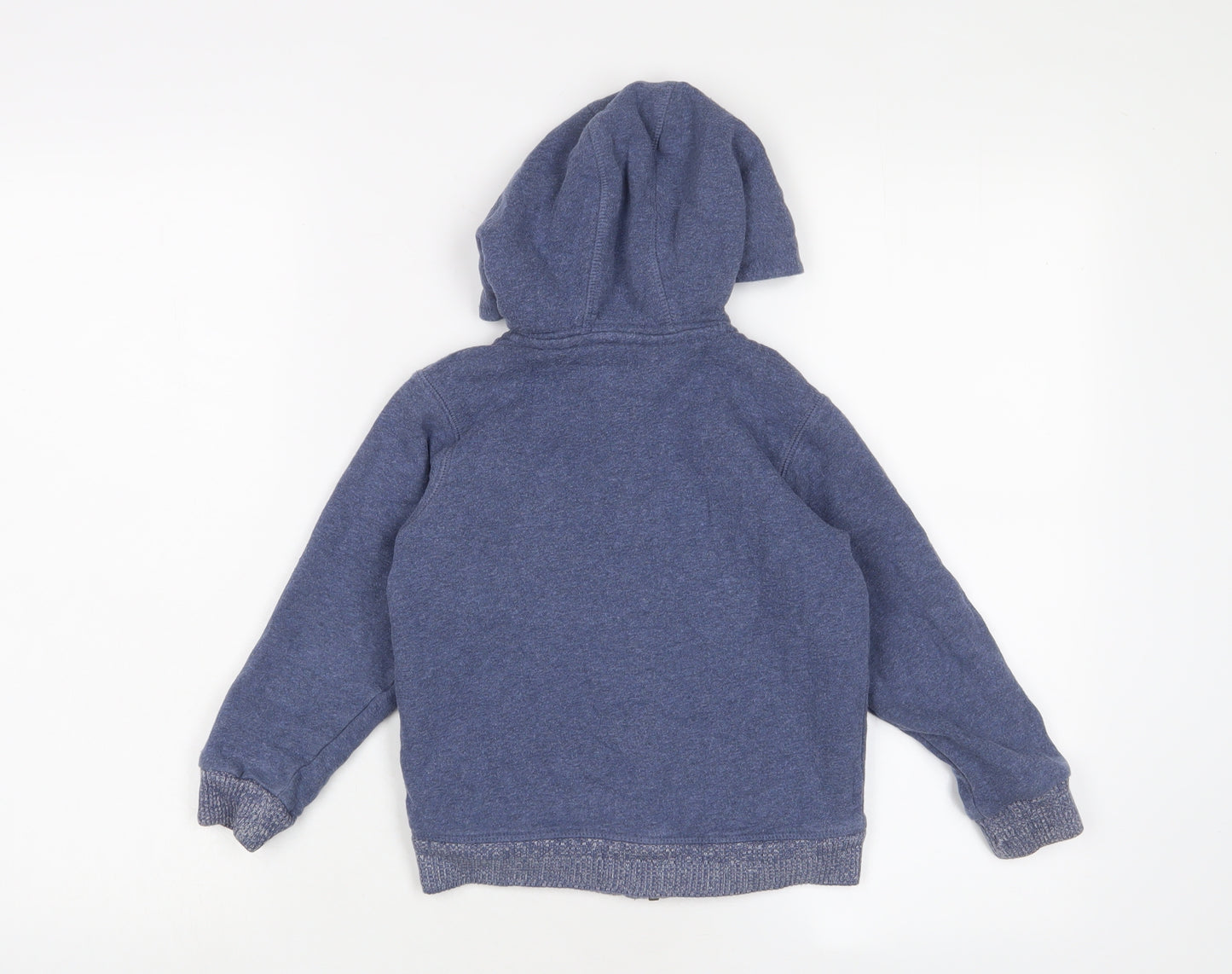 Marks and Spencer Boys Blue Cotton Full Zip Hoodie Size 4-5 Years Zip