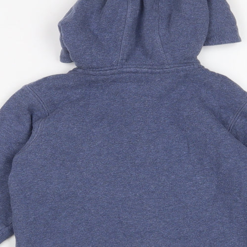 Marks and Spencer Boys Blue Cotton Full Zip Hoodie Size 4-5 Years Zip