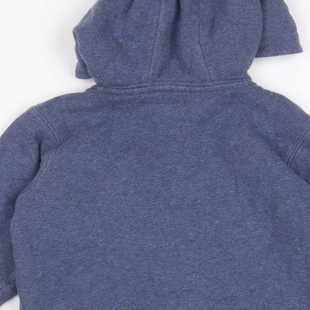 Marks and Spencer Boys Blue Cotton Full Zip Hoodie Size 4-5 Years Zip