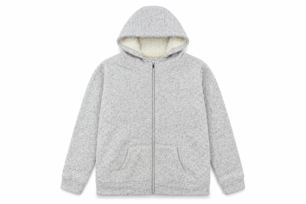 Warehouse Mens Grey Cotton Full Zip Hoodie Size XL