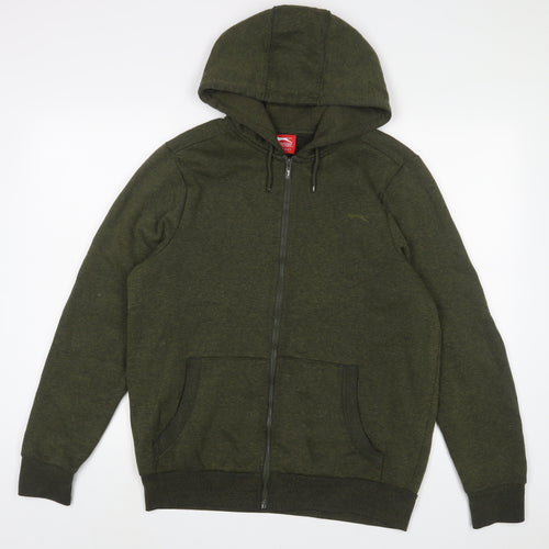 Slazenger Mens Green Polyester Full Zip Hoodie Size S