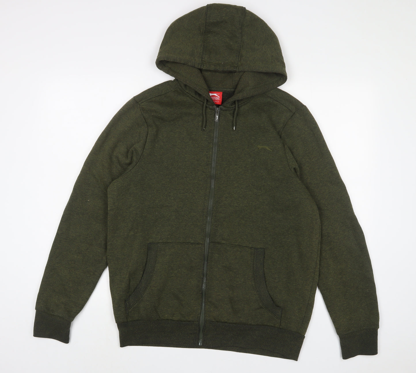 Slazenger Mens Green Polyester Full Zip Hoodie Size S