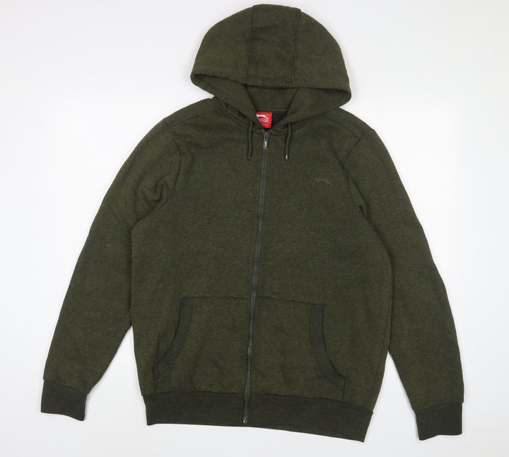 Slazenger Mens Green Polyester Full Zip Hoodie Size S