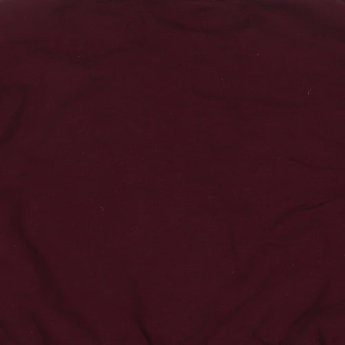Pull&Bear Womens Red Cotton Pullover Sweatshirt Size S Pullover - Embroidered