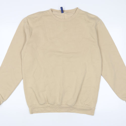H&M Mens Beige Cotton Pullover Sweatshirt Size M