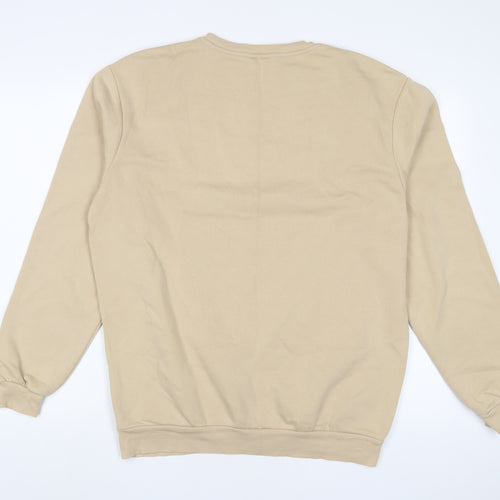 H&M Mens Beige Cotton Pullover Sweatshirt Size M