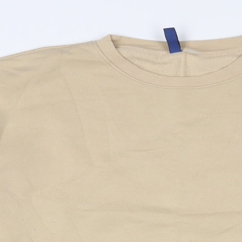 H&M Mens Beige Cotton Pullover Sweatshirt Size M