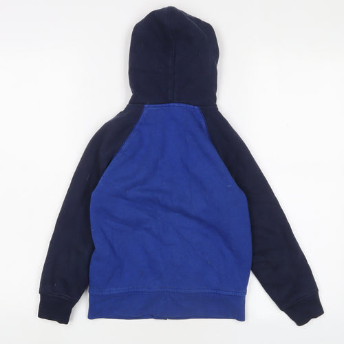 Gap Boys Blue Cotton Full Zip Hoodie Size 6-7 Years Zip