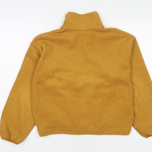 Uniqlo Womens Yellow Polyester Pullover Sweatshirt Size XS Zip