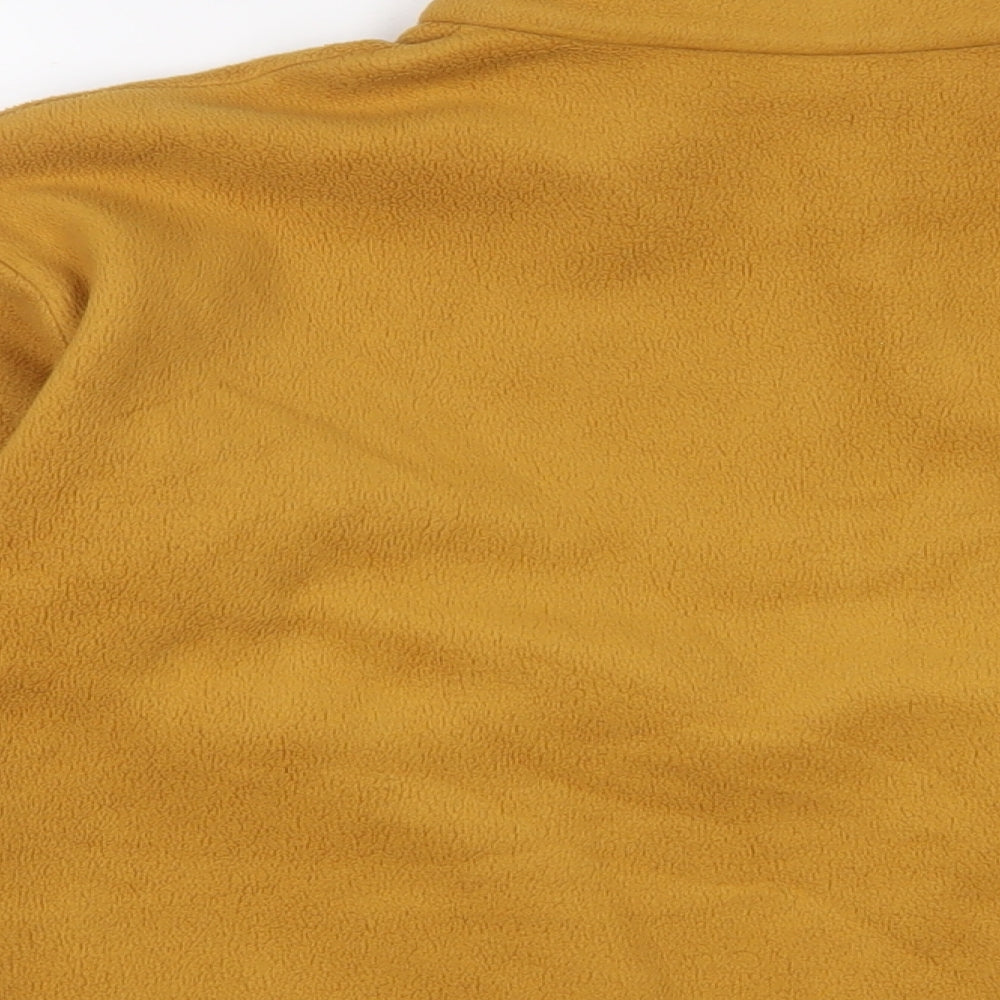 Uniqlo Womens Yellow Polyester Pullover Sweatshirt Size XS Zip