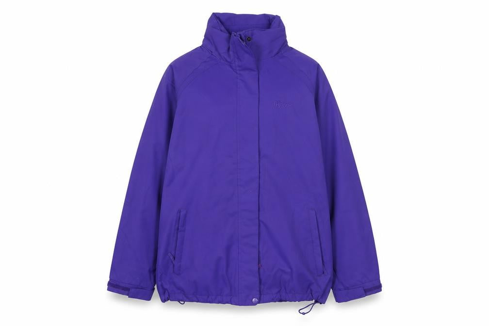 Front view of Hi Gear women’s purple jacket, size UK 14, zip