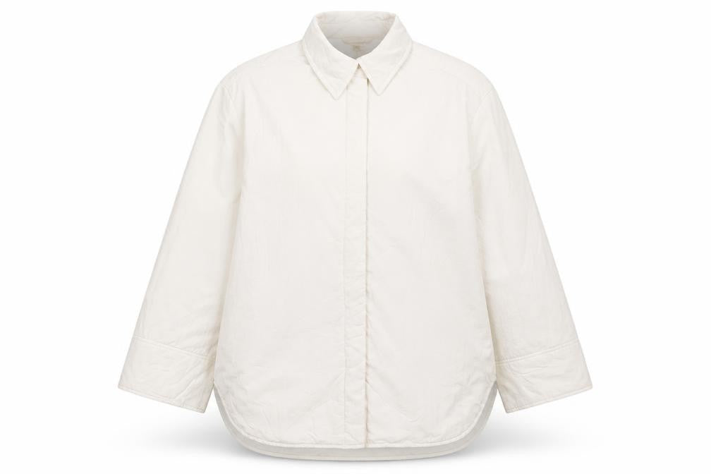H&M Womens White Jacket Coat Size S Button