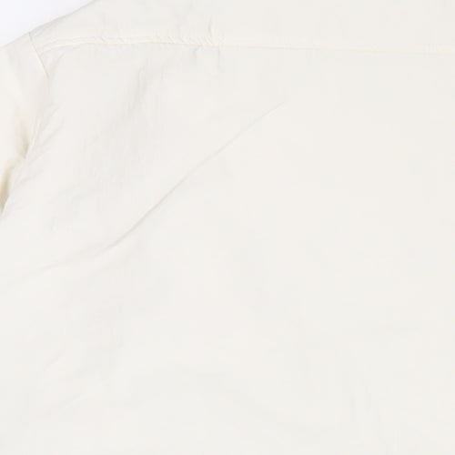 H&M Womens White Jacket Coat Size S Button