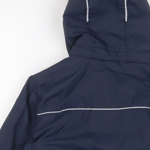 H&M Boys Blue Basic Jacket Coat Size 7-8 Years Zip