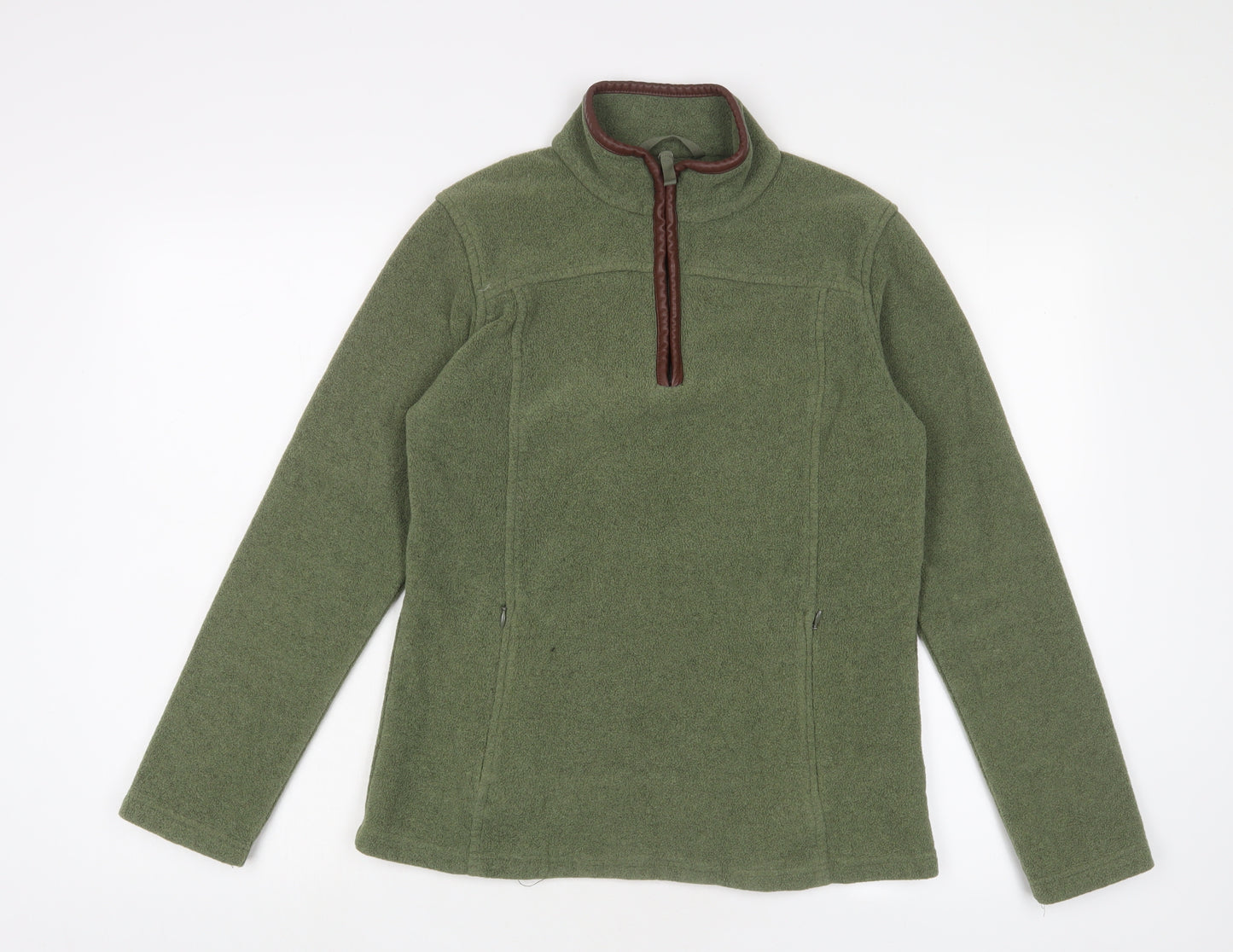 Avenue Womens Green Polyester Pullover Sweatshirt Size 10 Zip - Zip Pockets