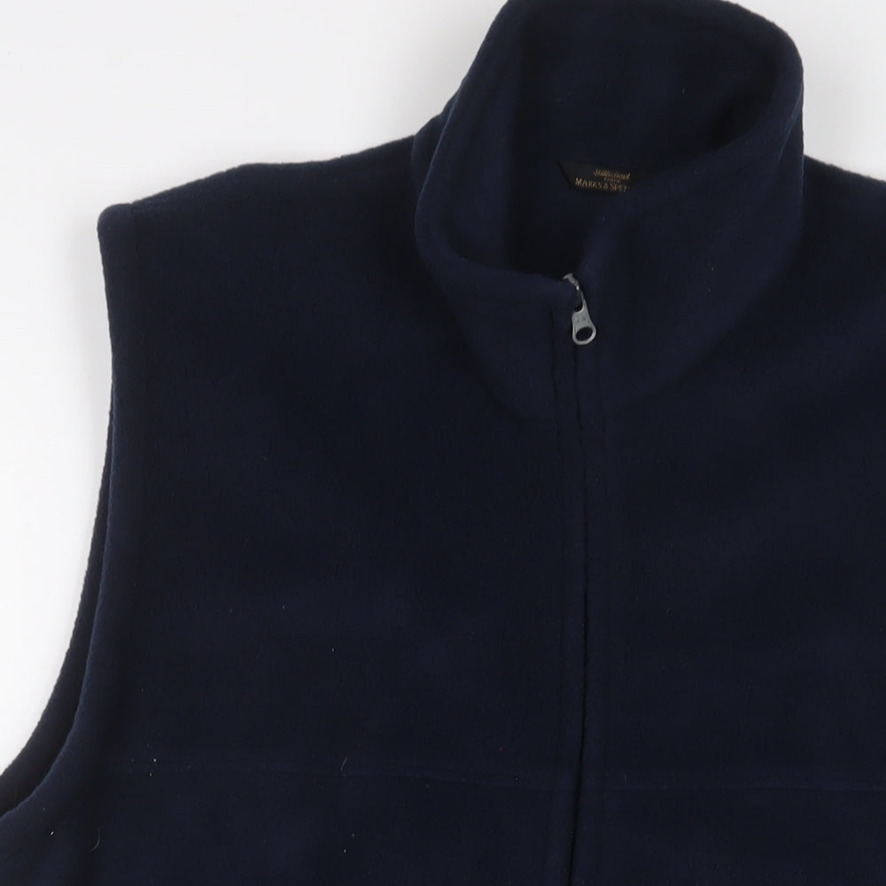 Marks and Spencer Mens Blue Gilet Jacket Size L Zip