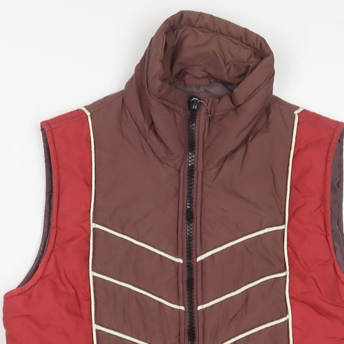 HOOCH Womens Red Gilet Jacket Size 10 Zip
