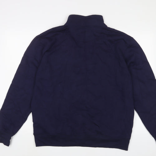 Gear Womens Blue Cotton Pullover Sweatshirt Size L Zip