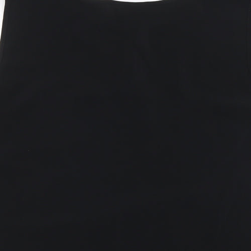 Saab Womens Black Polyester Camisole Button-Up Size L Roll Neck - Embellished Neck