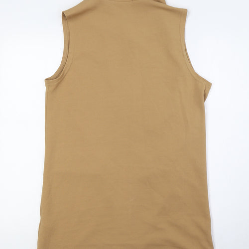 New Look Womens Brown Gilet Waistcoat Size 12 - Collared
