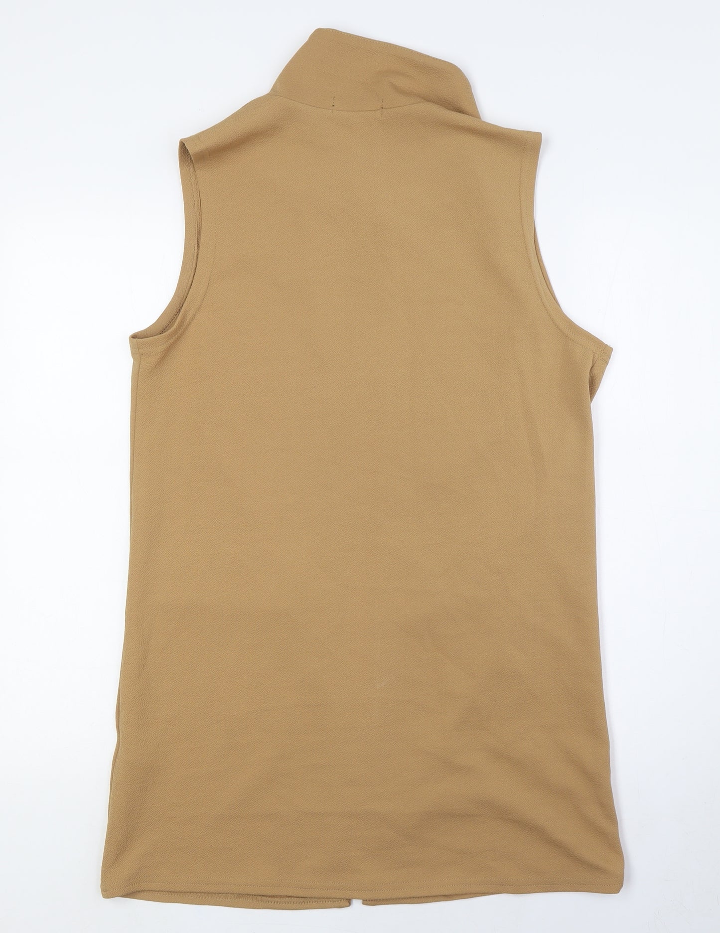 New Look Womens Brown Gilet Waistcoat Size 12 - Collared