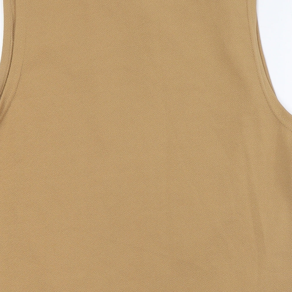 New Look Womens Brown Gilet Waistcoat Size 12 - Collared