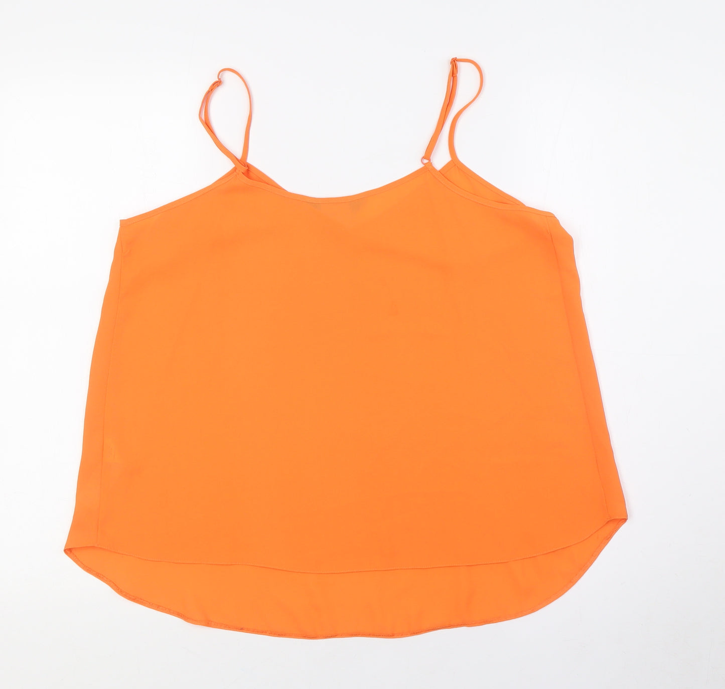 Dorothy Perkins Womens Orange Polyester Camisole Button-Up Size 14 V-Neck