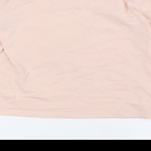 H&M Girls Pink Cotton Basic T-Shirt Size 4 Years Crew Neck - Ages 4-6, Love