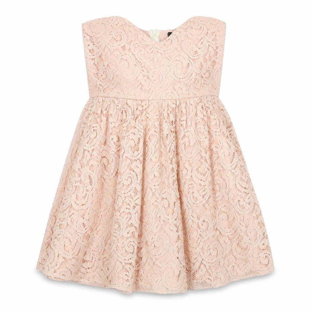 Boohoo Womens Pink Polyester A-Line Size 8 Off the Shoulder Zip - Lace Overlay