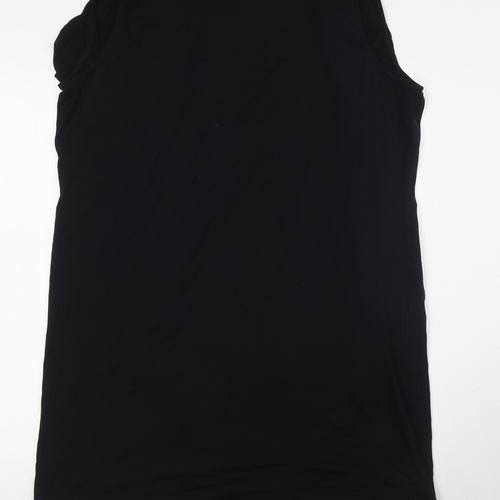 Per Una Womens Black Jacket Waistcoat Size 18 - Ruffle Collar