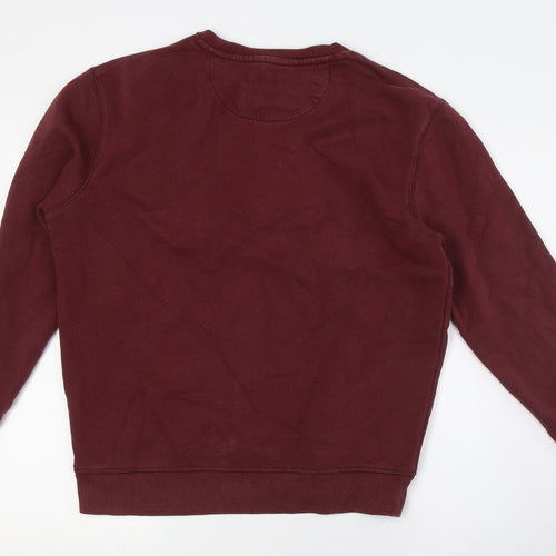 Jack Wills Mens Red Cotton Pullover Sweatshirt Size M