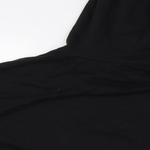 Vioiel Womens Black Cotton Pullover Hoodie Size 20