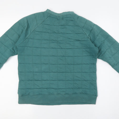Levi's Girls Green Crew Neck Cotton Pullover Jumper Size S Snap