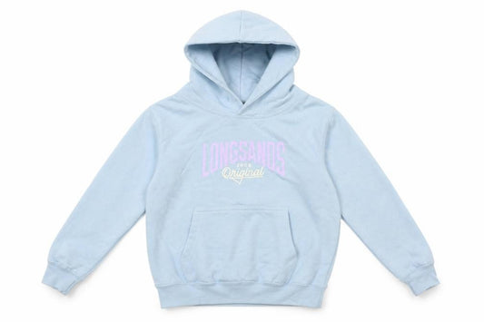 Longsands Girls Blue Cotton Pullover Hoodie Size S