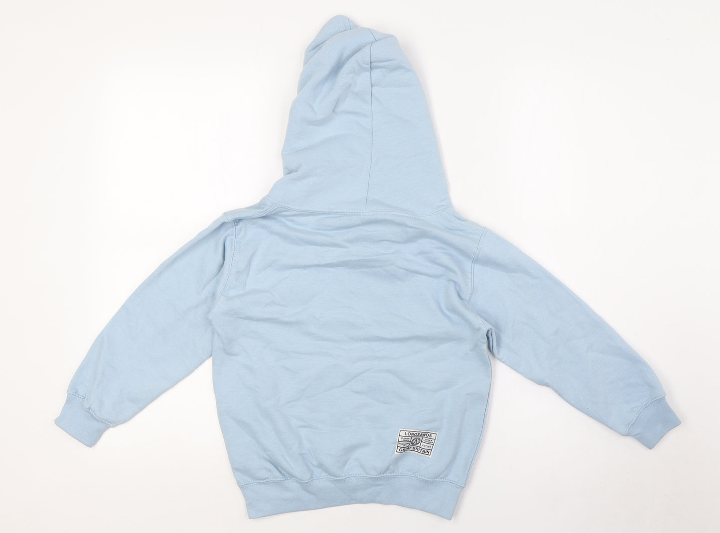 Longsands Girls Blue Cotton Pullover Hoodie Size S
