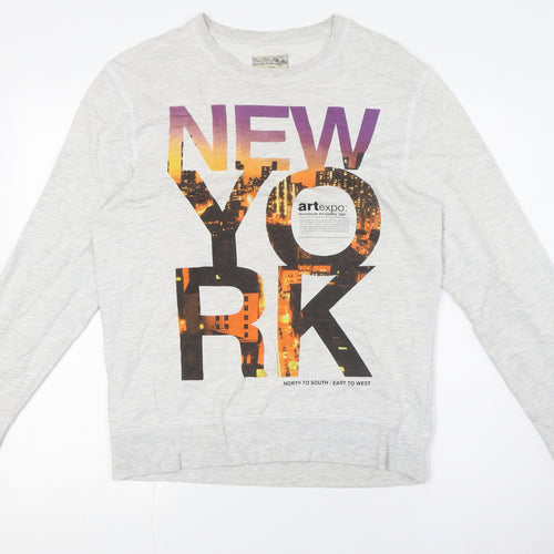 Burton Mens Grey Cotton Pullover Sweatshirt Size S - New york