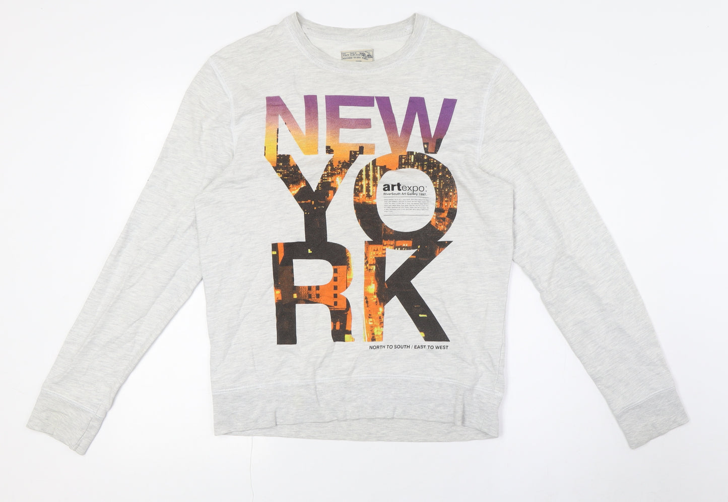 Burton Mens Grey Cotton Pullover Sweatshirt Size S - New york