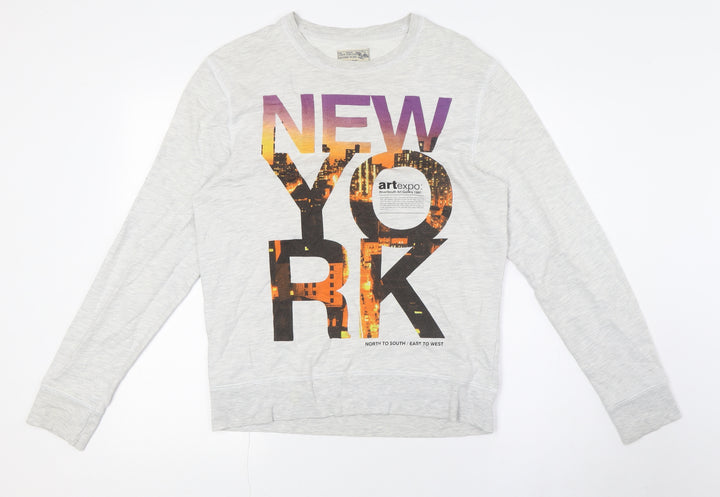 Burton Mens Grey Cotton Pullover Sweatshirt Size S - New york